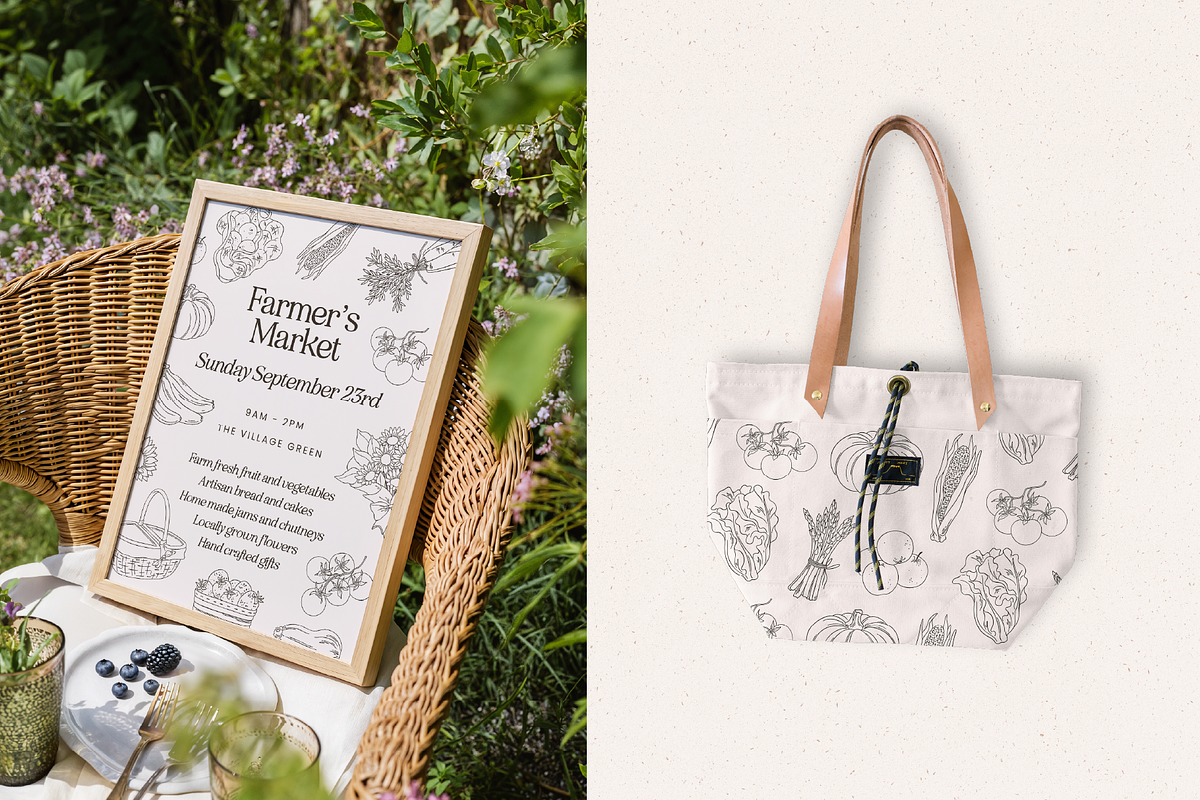 Farmer's Market Vector Illustrations, a Decorative Illustration by Emma Webb Studio (Photo 4 of 8)