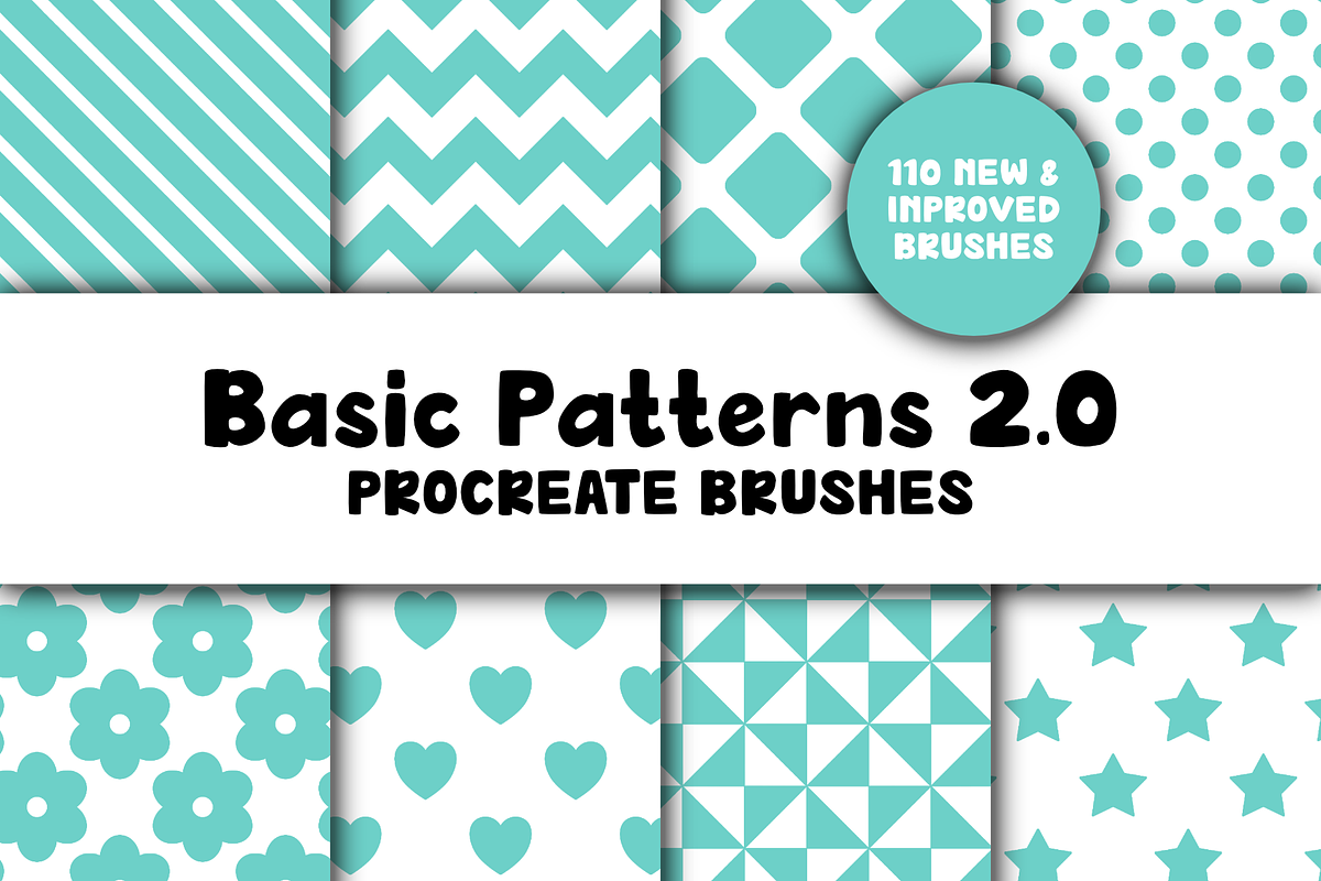 Basic Patterns 2.0 Procreate Brushes, a Brush Add-On by Design av MAD (Photo 1 of 10)