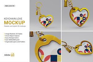 Mockup Keychain Love