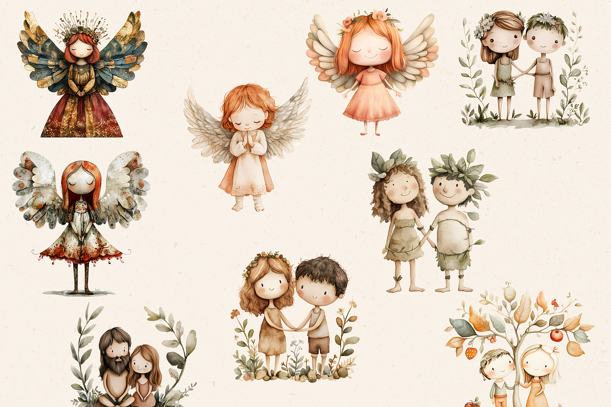 CUTE BIBLICAL PEOPLE CLIPART PACK, a Person Illustration by Daring Digies (Photo 7 of 10)