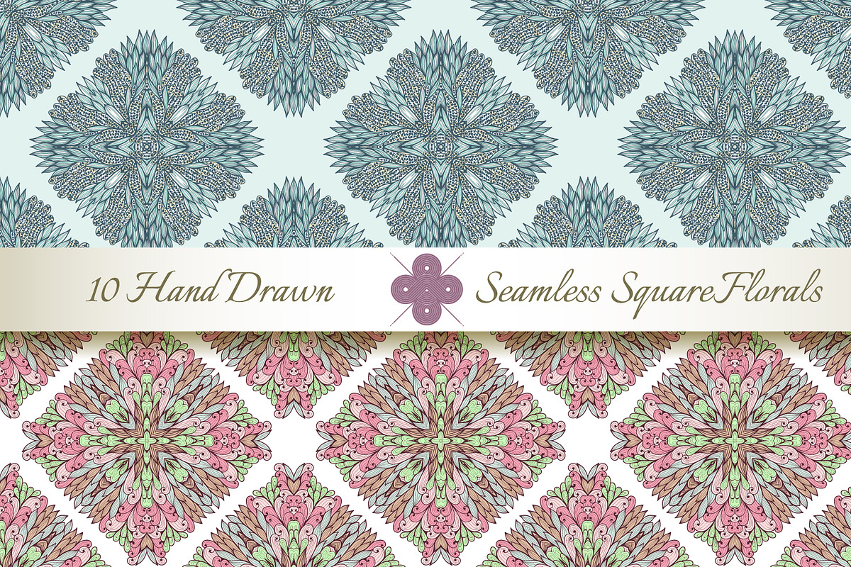 10 Seamless Square Patterns Set#2 preview 2