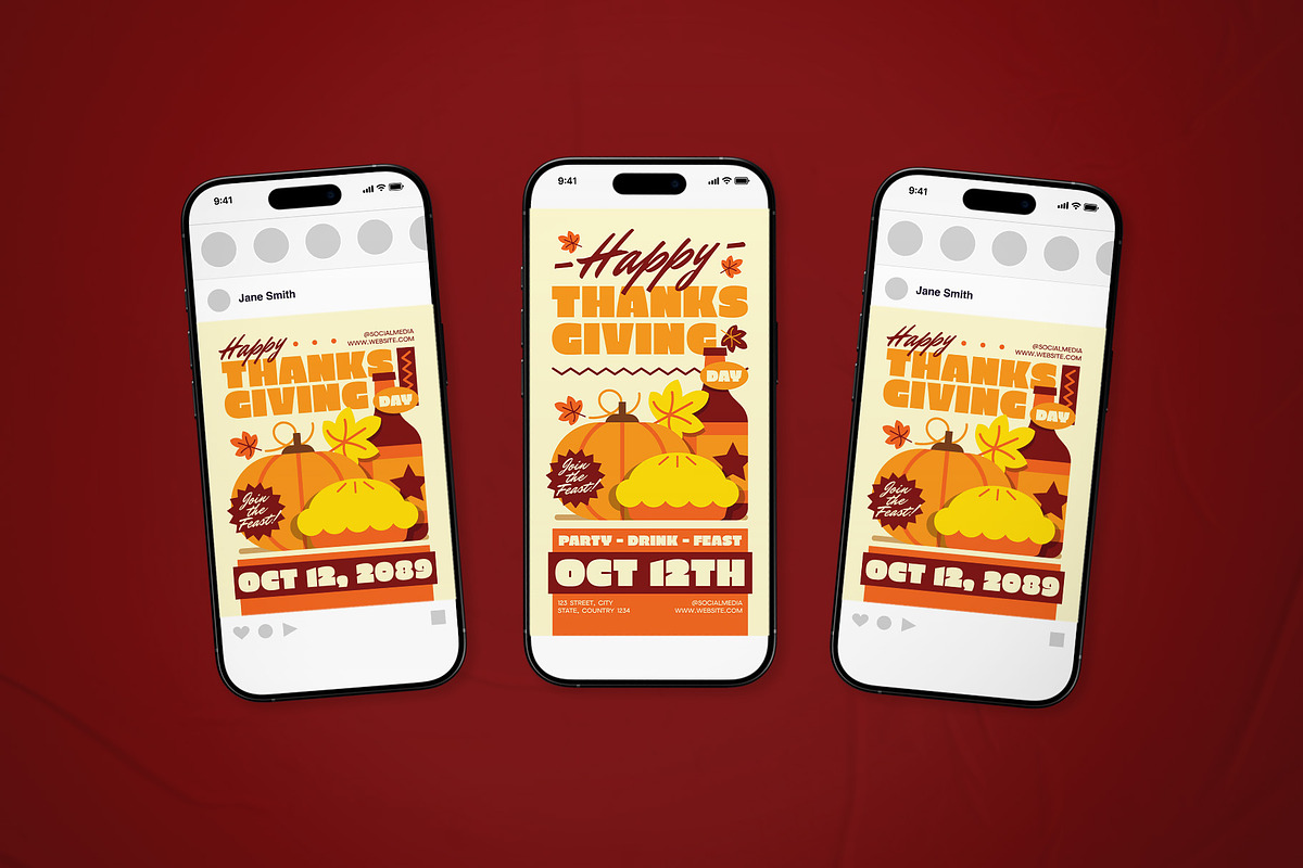 Thanksgiving Day Event Flyer Set, a Flyer Template by The Good Store (Photo 2 of 2)
