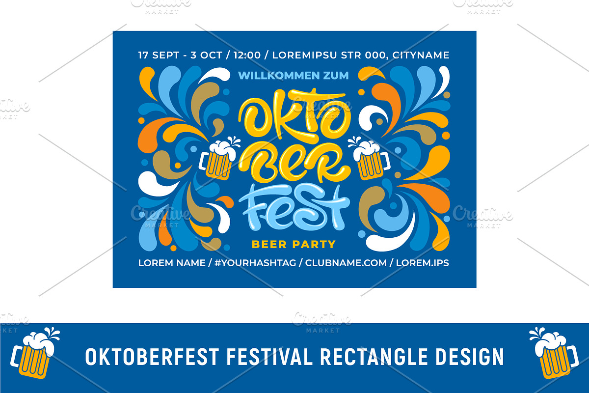 Oktoberfest Festival Designs Set, a Food Illustration by Vector beauty (Photo 2 of 3)