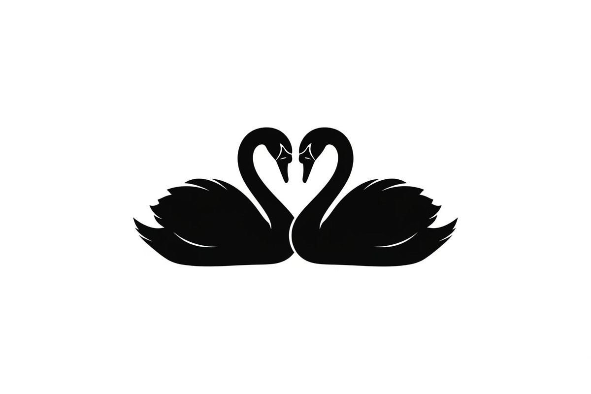 Swan Love Silhouette SVG Bundle, an Illustration by Designs_River (Photo 3 of 31)
