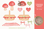 Strawberry - Cliparts Set, an Illustration by Estudio Daiane Barbosa (Thumbnail 3 of 10)