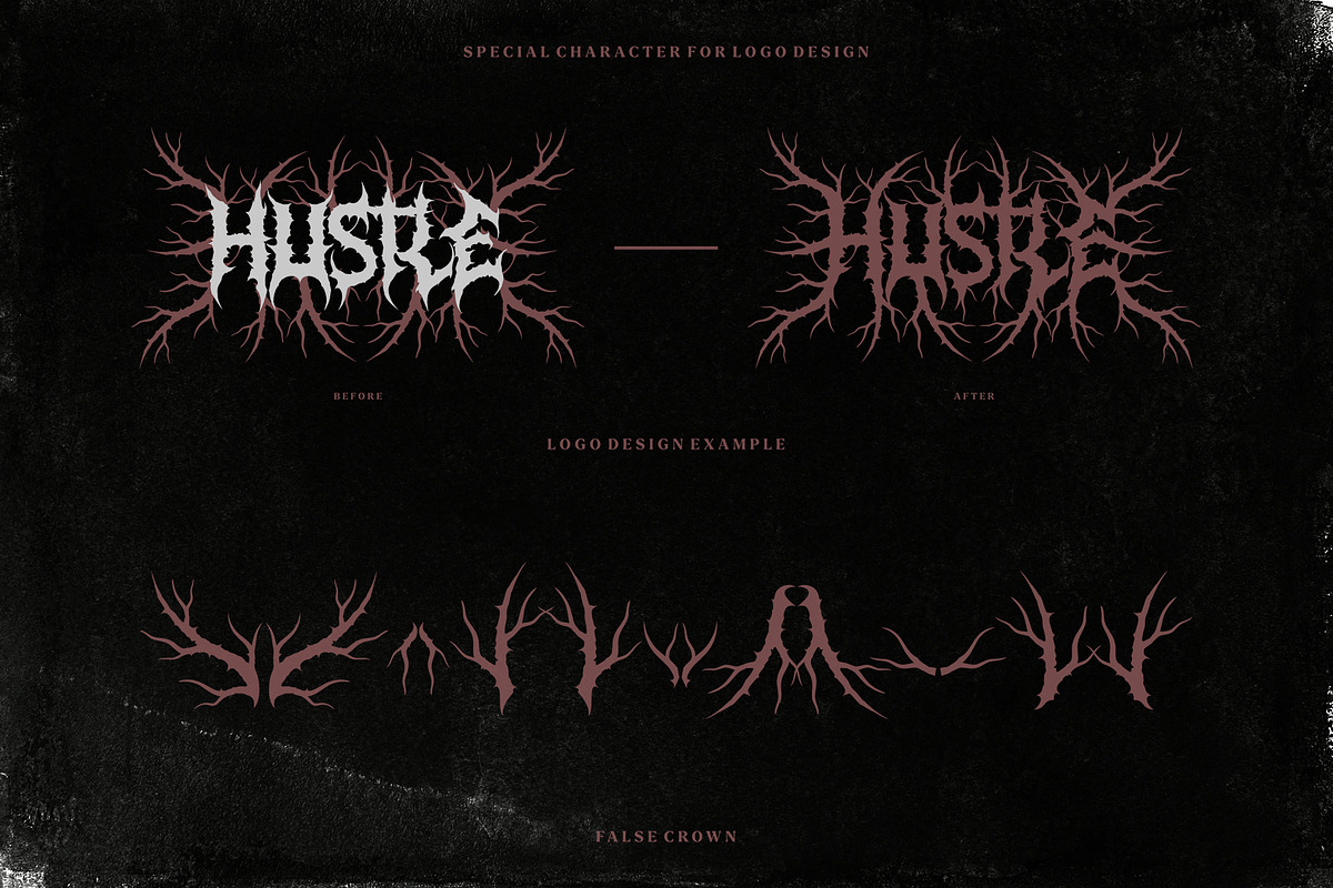 False Crown (Death metal font), a Blackletter Font by Rvq Type Foundry (Photo 6 of 10)