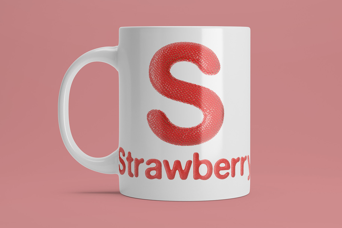 Strawberry Bitmap Font & PNGs, a Sans Serif Font by Creative Graphics (Photo 6 of 6)