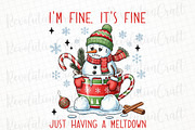 Funny Cute Snowman Png Christmas Png, an Illustration by OK Design (Thumbnail 1 of 4)