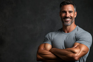 Confident man with crossed arms, a Photo by Beautiful things