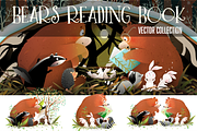 Bears Reading Book with Animals, an Animal Illustration by Popmarleo Shop (Thumbnail 1 of 3)