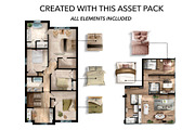 Bed Floor Plan - 40 PNG Elements, an Object Graphic by SketchBoyko (Thumbnail 6 of 6)