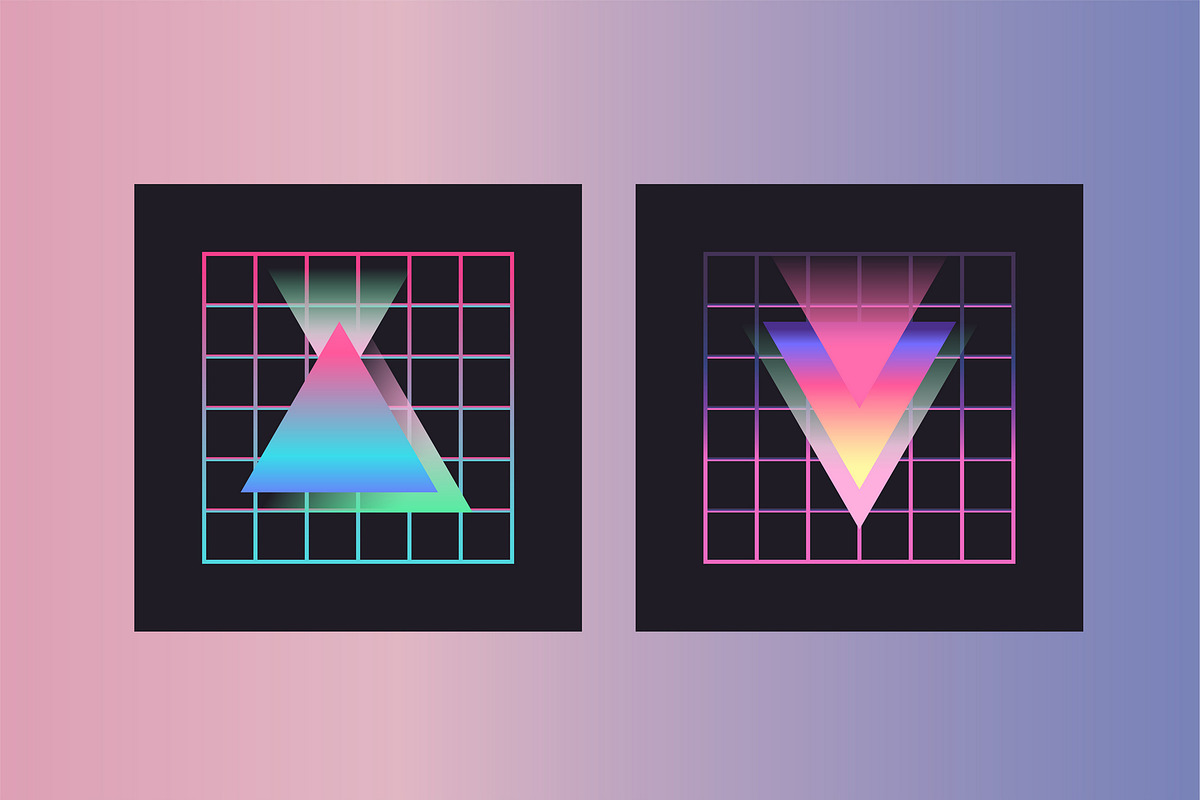 Bundle: Retrowave & Nostalgia Pack, an Object Graphic by Oksana Trygub (Photo 6 of 27)