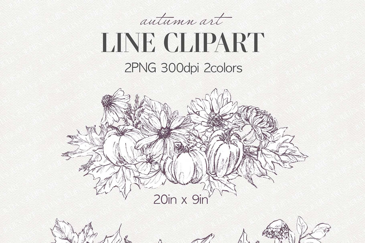fall pumpkin clipart, an Illustration by JULIA x JULIE's ART (Photo 11 of 20)