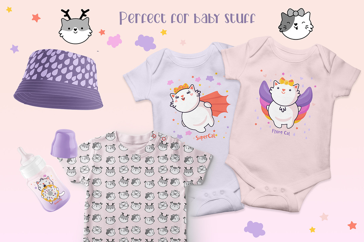 Cute Cats. Vecor Clipart, an Animal Illustration by YuNa (Photo 3 of 8)