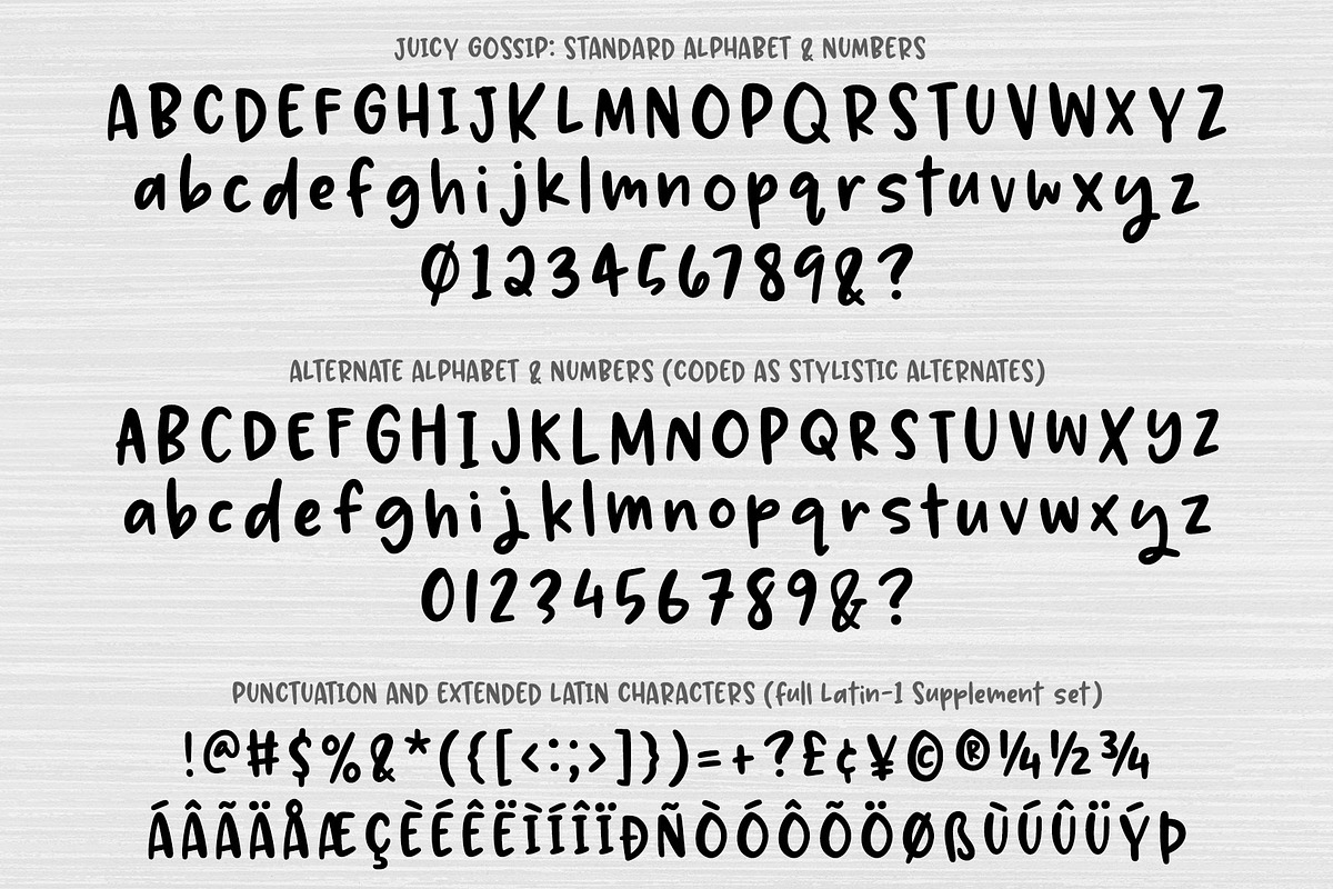 Juicy Gossip: cute handwriting font!, a Font by Missy Meyer (Photo 2 of 7)