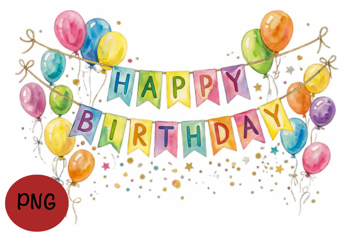 Happy Birthday to you text Clipart, a Decorative Illustration by VetalStock (Photo 6 of 12)