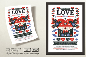 Send Your Love Flyer Template