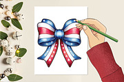 4th of July Patriotic Bow Clipart Bu, an Illustration by SVGArt (Thumbnail 6 of 9)