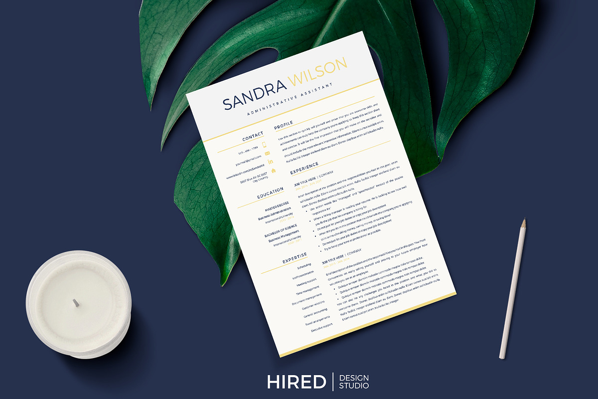 Professional Resume Template Bundle, a Resume Template by HIRED Design Studio (Photo 13 of 13)
