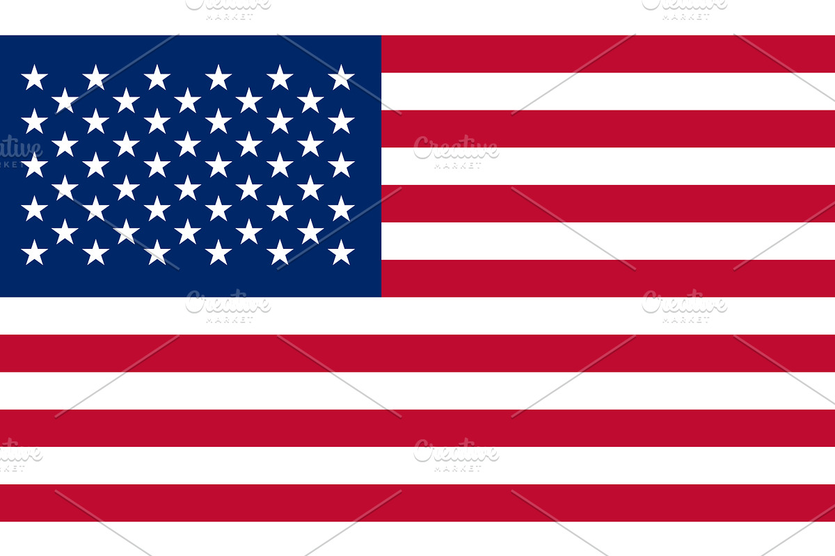 USA flag vector Illustration, an Illustration by Team_Ultra_Graphics