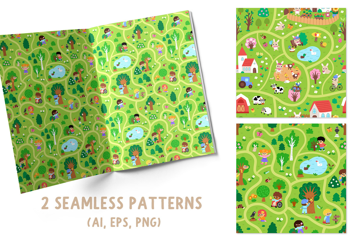 Easter egg hunt map creator, a Seasonal Illustration by Lexi Claus (Photo 5 of 9)