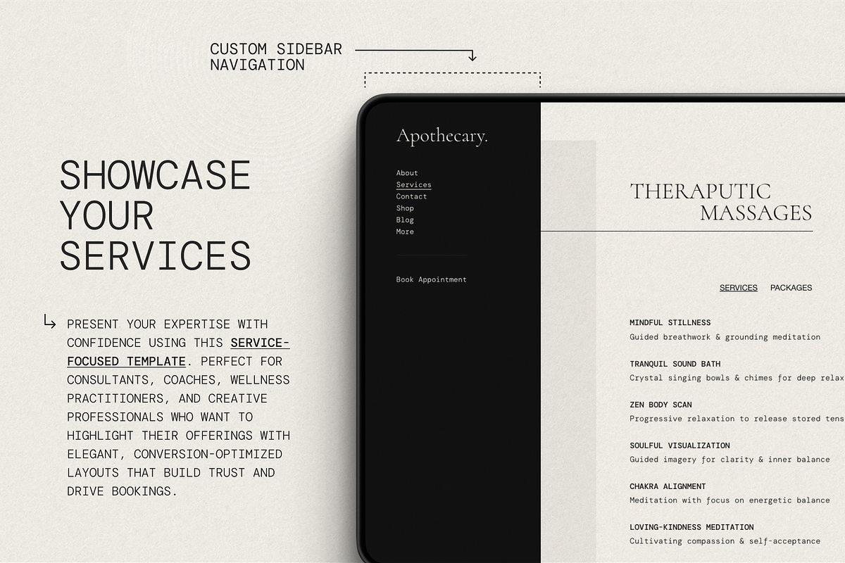 Wellness Spa Squarespace Template preview 6