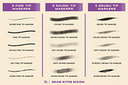 Markers for Procreate, a Brush Add-On by Brian Ritter Design (Thumbnail 5 of 11)