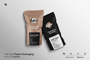 Tall Kraft Paper Packaging Mockup, a Packaging Mockup by Designertale (Thumbnail 1 of 8)