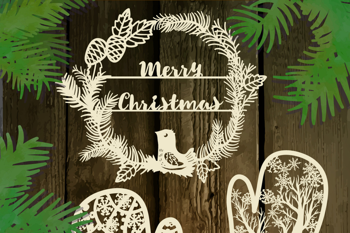 Paper Christmas set., a Decorative Illustration by Lunoceros (Photo 4 of 6)