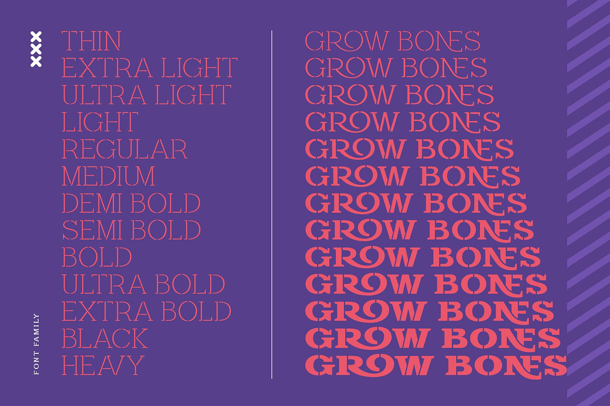 Grow Bones Family Stencil Font, a Serif Font by alit design (Photo 14 of 16)