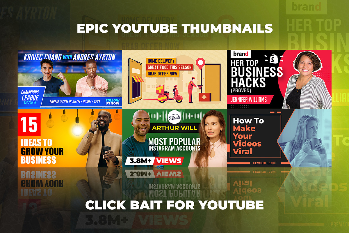 Epic Youtube Thumbnails Set 15, a Social Media Template by PremadePixels.com