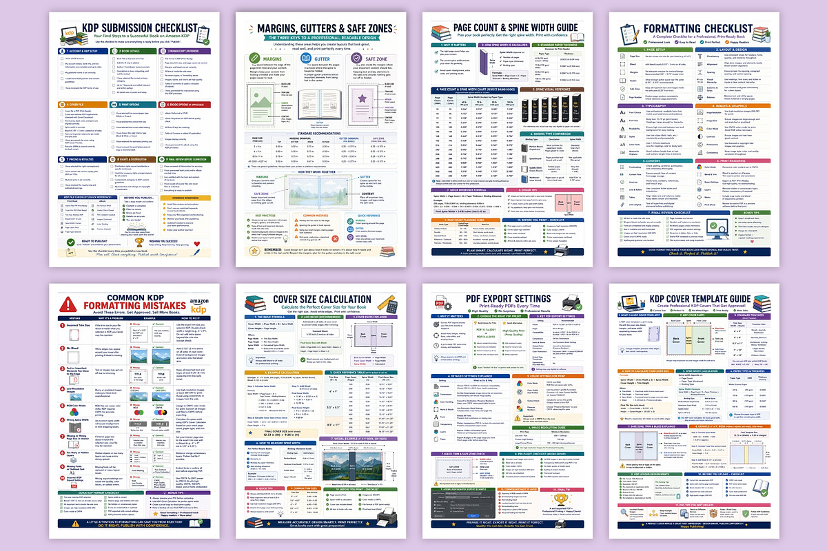 KDP Book Size & Formatting Workbook, a Stationery Template by Designmela01 (Photo 4 of 6)