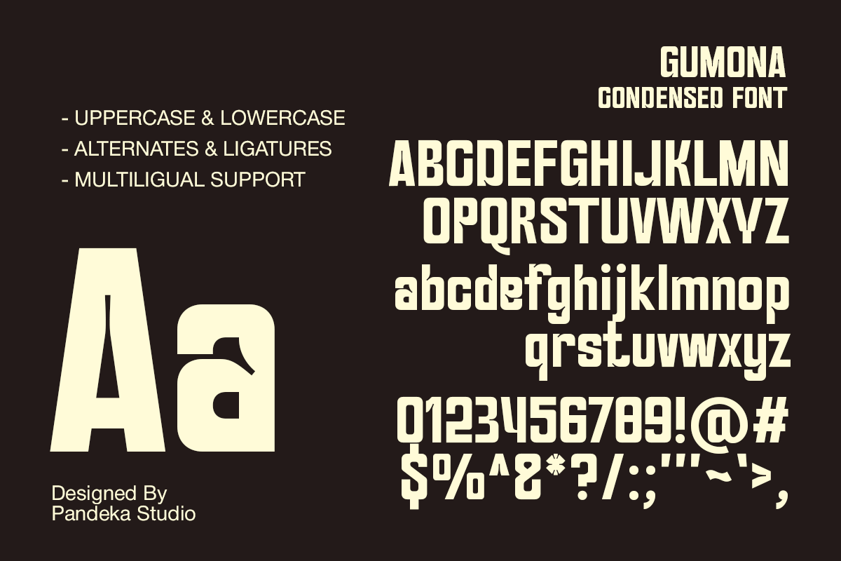 Gumona - Groovy Vintage Sans, a Sans Serif Font by Pandeka Studio (Photo 9 of 9)