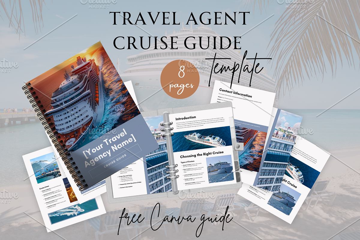 TRAVEL AGENT CRUISE GUIDE TEMPLATE, a Marketing Template by Daring Digies (Photo 1 of 5)