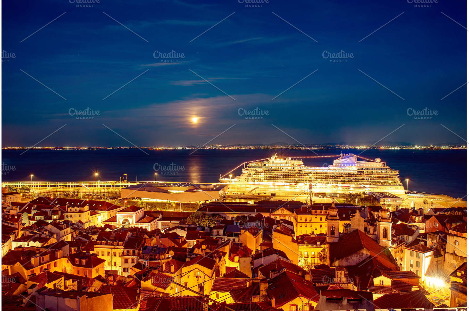 View Of Lisbon Skyline Old, an Architecture Photo by Nature and travel