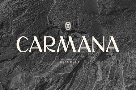 Carmana Sans Display Font, a Sans Serif Font by Hishand Studio