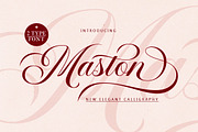Maston, a Script Font by Mastertype (Thumbnail 1 of 15)