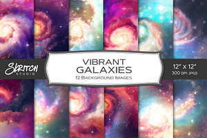 Vibrant Galaxies Backgrounds