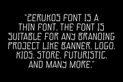 Zerukos - Monoline Thin Font, a Sans Serif Font by QR Design Studio (Thumbnail 5 of 7)