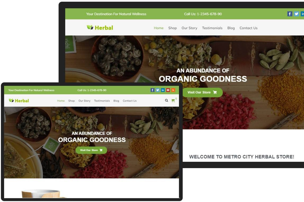 Responsive Organic WordPres - Herbal preview 5
