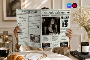 Birthday Newspaper Print Template