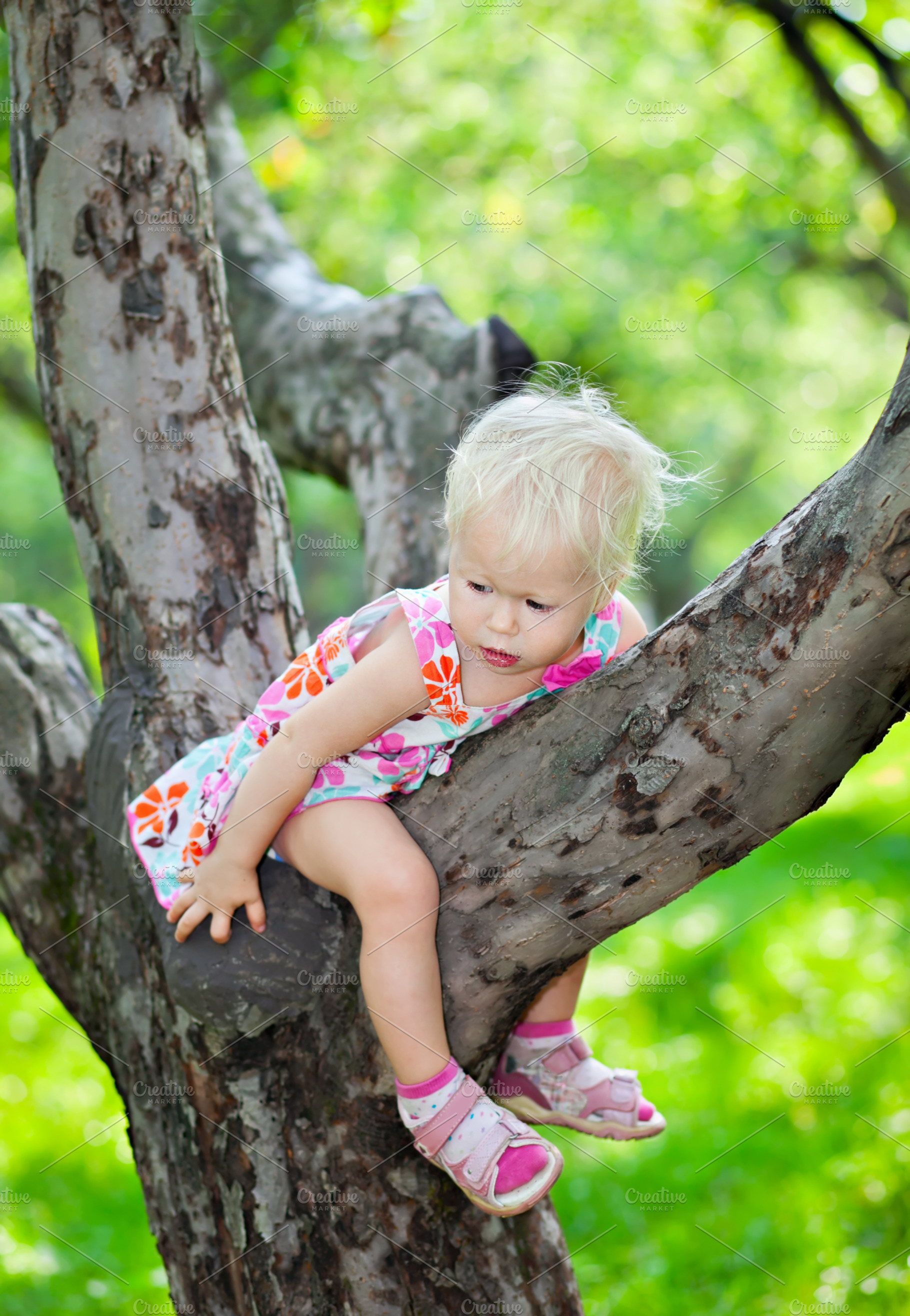Baby girl climbing, a Photo by saiko3p