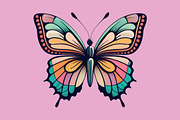 Cute Butterfly Clipart, a Seasonal Illustration by Craft Nest (Thumbnail 4 of 5)