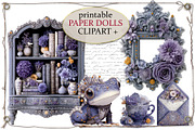 Cute Purple Witch Dolls Clipart, an Object Graphic by Area (Thumbnail 4 of 10)