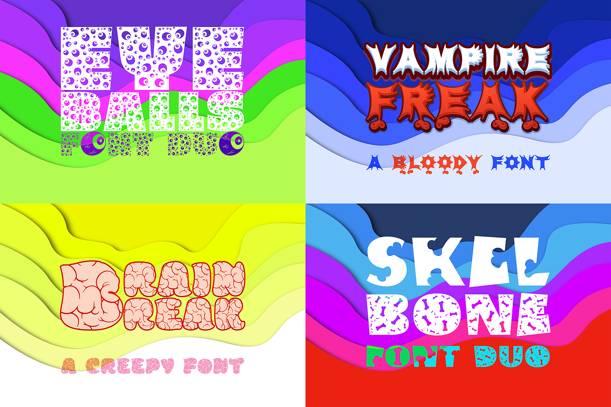 The Halloween Font Bundle, a Font by WADLEN (Photo 4 of 6)