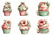 whimsical Summer cupcake clipart, an Illustration by Designworld (Thumbnail 4 of 7)