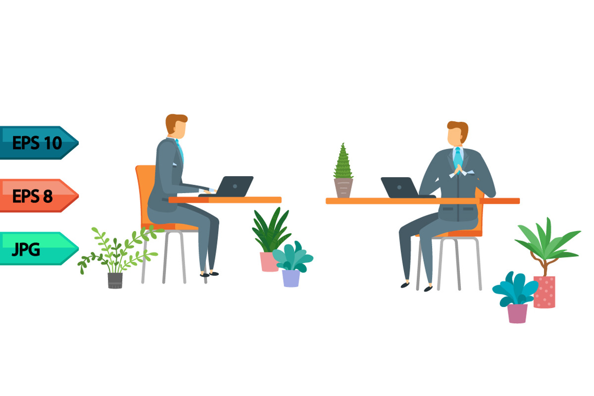 Vector business character poses set, an Object Graphic by julia_musdotter (Photo 14 of 15)