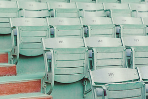 Retro Mint Seats Stock Photo