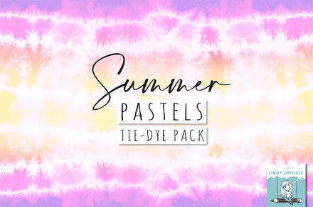 Summer Pastel Tie-Dye Patterns, a Pattern Graphic by Lindy_doodle