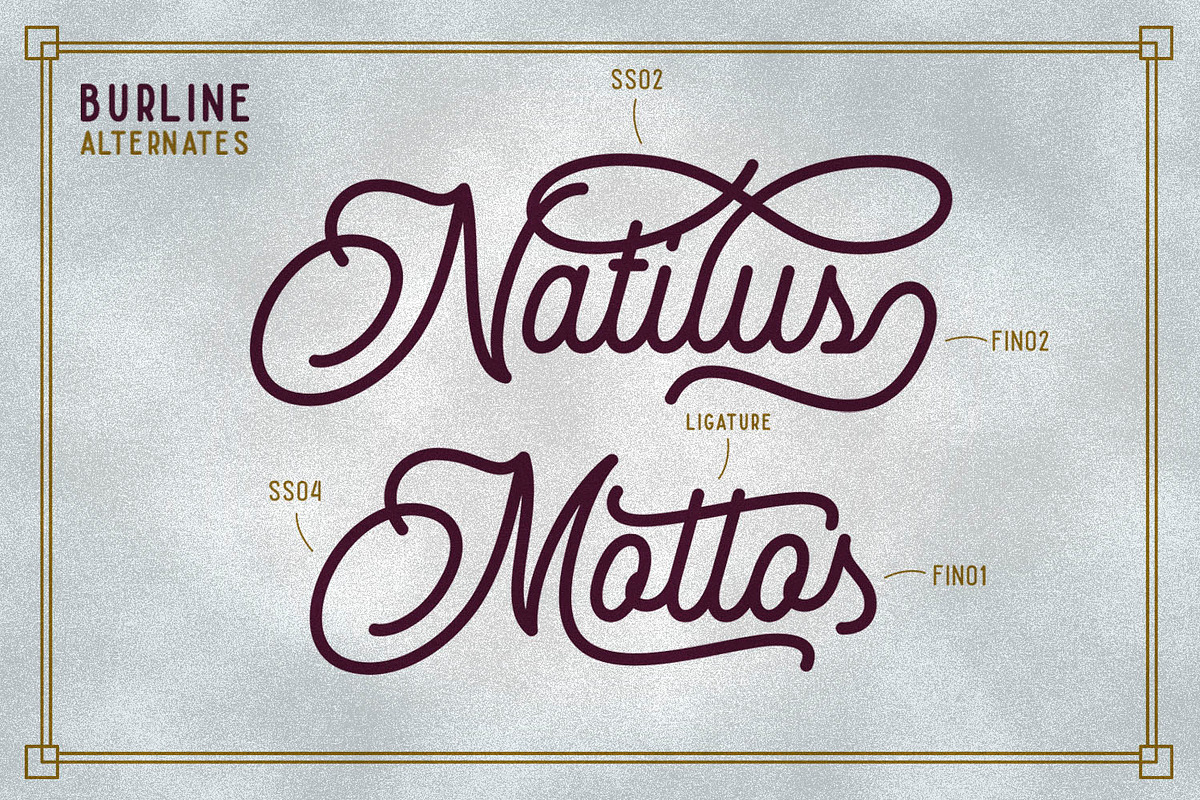 Burline Typeface preview 4